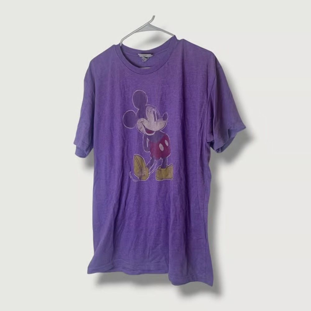 Disney Parks Mickey Mouse Mens Purple Tee Shirt Size‎ XL